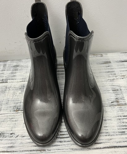 Lemon Jelly Chelsea Rain Boots Gray Vegan Womens Size 37/6.5