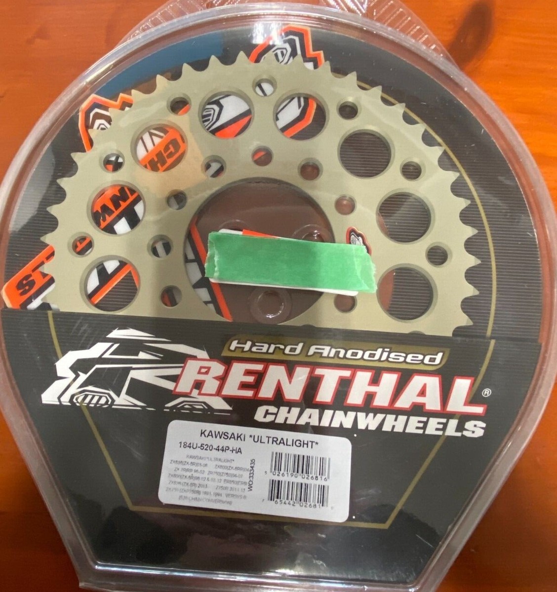 ユウ Renthal Sprocket Rear 44-Tooth 184U-520-44P-HA for Kawasaki Ninja
