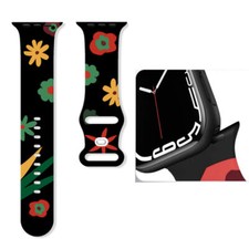 Premium Quality Black Unity Sports Silicone Watchband Strap for Apple iWatch