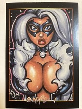 BLACK CAT BUSTY Sketch Card Print Signed by Chris McJunkin NEW HOT SEXY!