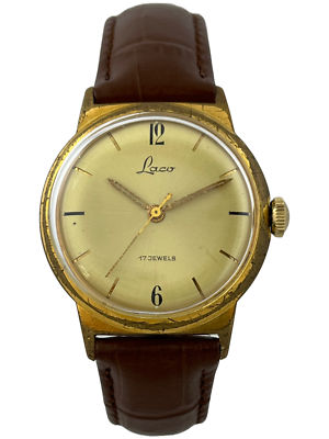 21 Jewels Laco Gold Uhr Laco Vintage Herrenarmbanduhr - Main Image