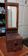 Vintage-Small shaving Vanity/cabinet w/mirror & drawers.see pics for condition 