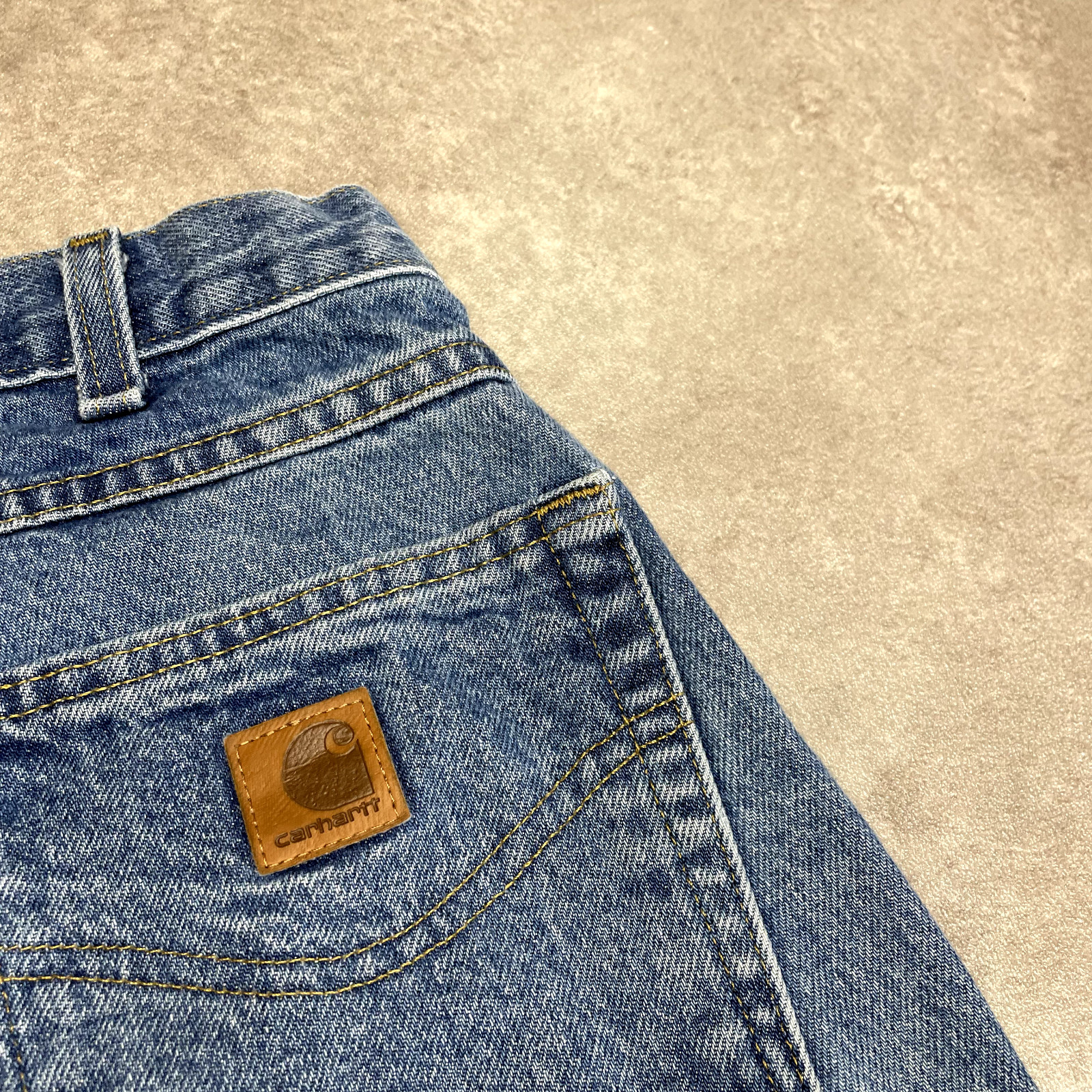 Carhartt Jeans Mens Traditional Fit Carpenter Denim Workwear Trousers, Blue, image 8
