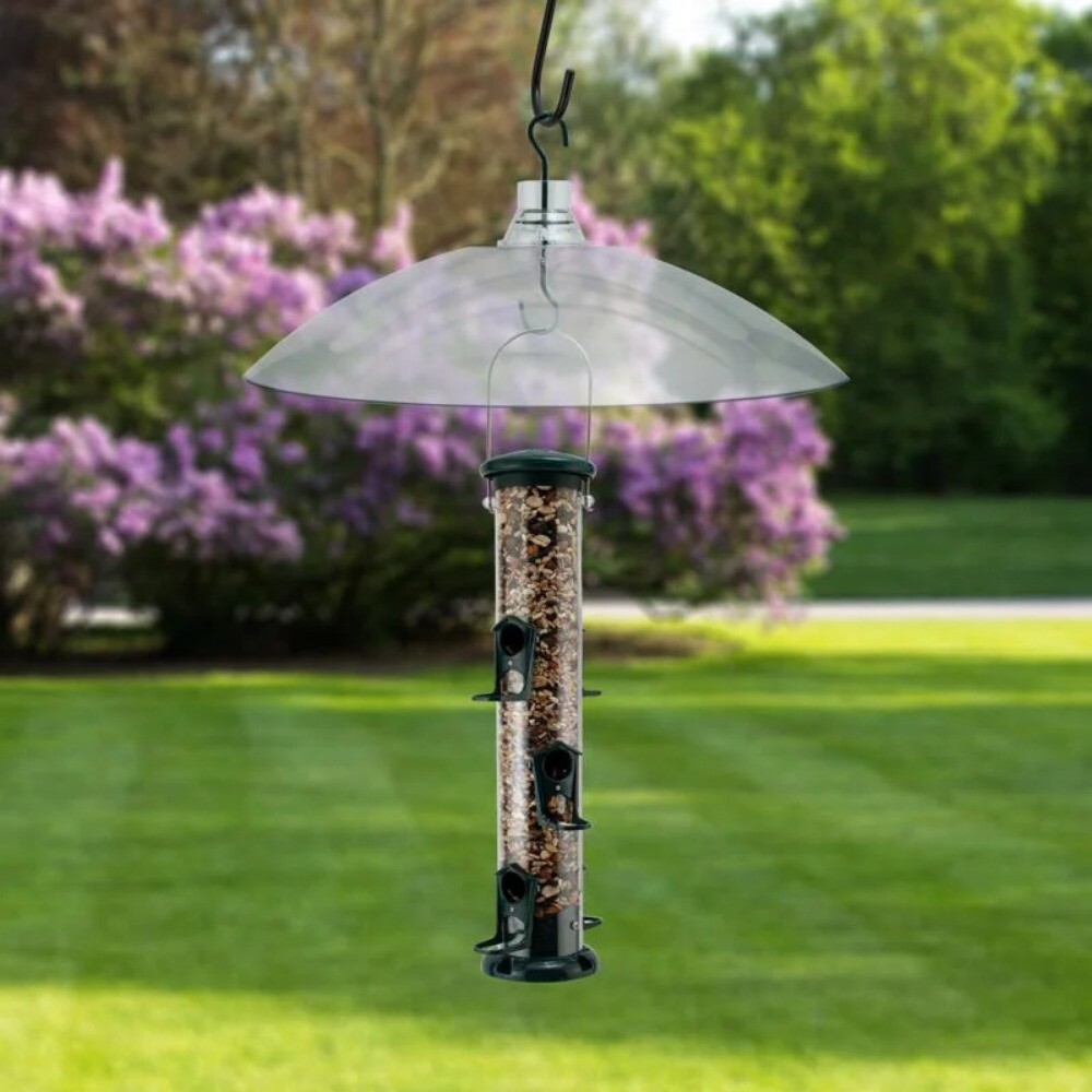 Audubon Heavy Duty Clear Hanging Squirrel Baffle with Hanging Clip, Clear