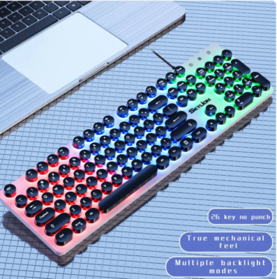 Skylion h300 verdrahtet 104 Tasten Membran tastatur viele Arten von farbenfrohen