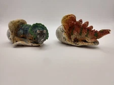 Vintage 90s Baby Dinosaurs Hatching Egg Lot  Stegosaurus Triceratops A5