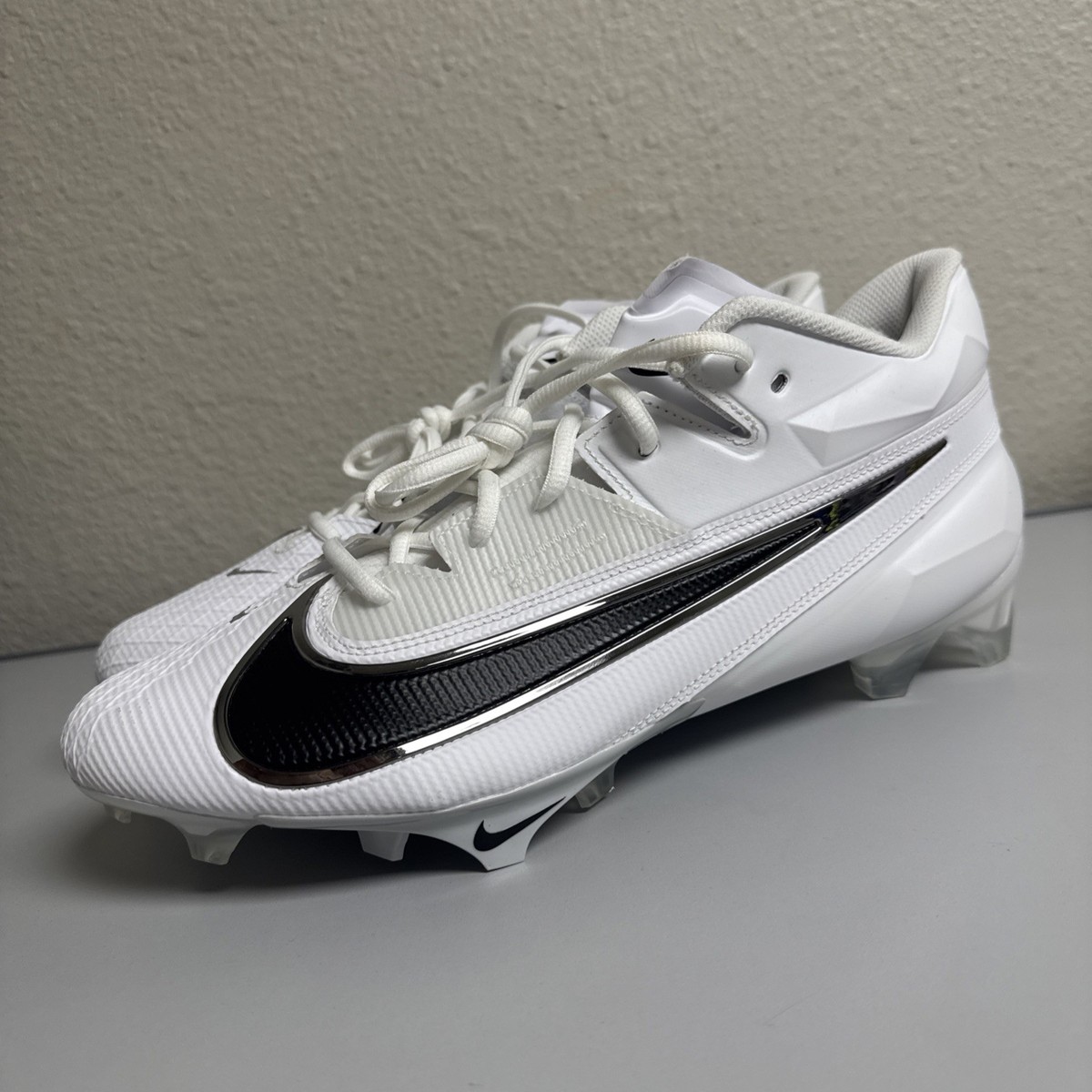 Nike Vapor Edge Elite 360 White Black Football Cleats FJ6125-100