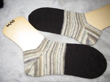 ~Warme Strick Schurwoll Sneaker/Socken Gr.44/45~schöne Farben~handgestrickt~Neu