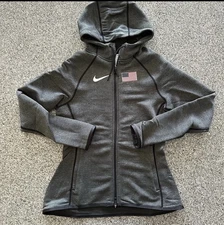Nike Tech Fleece USA Olympic Hoodie Dark Gray Women’s Size S CT4042-001 New