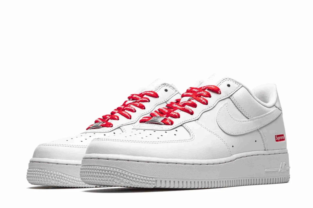 Nike Air Force 1 x Supreme Low Box Logo - White for Sale