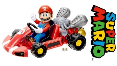 Super Mario Bros Pull Back Kart mit Mario 2,5'' Actionfigur von Jakks Pacific
