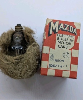 Vintage Mazda 10E/7474 Neon Indicating Lamp - NOS NIB Absorption Wavemeter