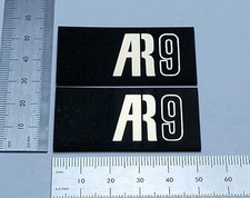 AR-9 Speaker Grill Badges Emblem Premium Gold 3D Pair With Self Stick Adhesive