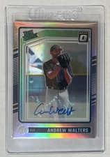 2025 Donruss Rated Prospects Optic Signatures #106 Andrew Walters Cleveland