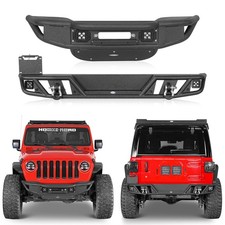 Heavy Duty Steel Tube Front Bumper Rear Bumper Fit Jeep Wrangler Jl 2018-2026