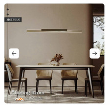 52  LED Pendant Light Modern Linear Chandelier Kitchen Island Dining Room Nickel