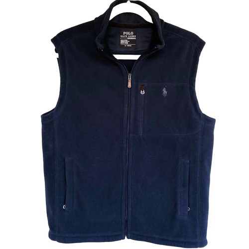 Polo Ralph Lauren Herren Weste Large Full Zip Performance Fleece Tasche Pony Logo
