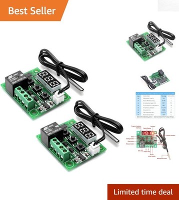 Reliable 12V DC Thermostat -50 to 110°C, 10A Relay with LED Display for Easy Use