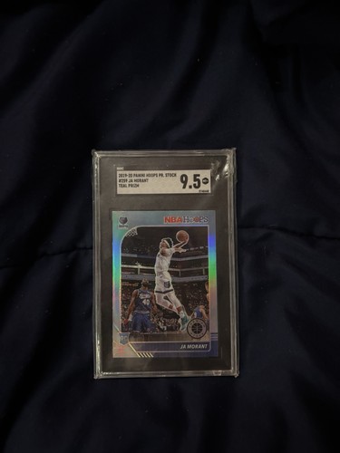 Panini 2019-20 NBA Hoops Premium Stock Ja Morant #259 Teal Prizm RC SGC