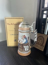 Norman Rockwell 'For a Good Boy' Lidded Stein 1981 / The Rockwell Museum in box