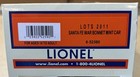 Lionel "LOTS from 2011" Santa Fe Warbonnet Mint Car #52590 "SHARP ONE" NIB — photo 2