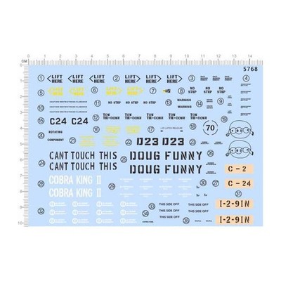 1/16 US M1A2 Abrams MBT Main Battle Tank  DOUG FUNNY Markings Water Slide Decal
