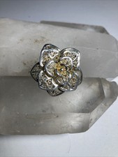 Sterling Silver Adjustable Flower Ring