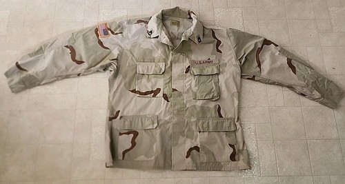 US ARMY CAMO BDU SHIRT TOP DESERT CAMOUFLAGE COMBAT Sz XL - REG 8415-01-327-5316