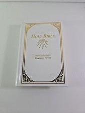 Amazing Shape Holy Bible KJV King James Dove Of Peace Version White Leather 1991