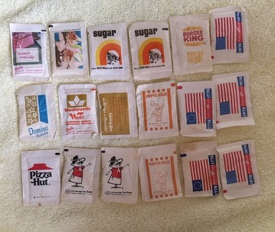 Sugar Packet Collectors Bundle Lot Ephemera Advertising 18 Packets