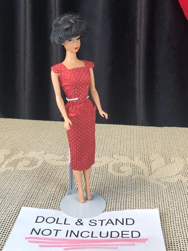 Vintage 1960's BARBIE ® Fashion Pak Polka Dot RED SHEATH DRESS