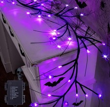 8 Modes Timer 9 FT 72 LED Halloween Willow Vine Twig Decorations Halloween