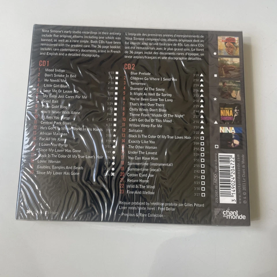 Nina Simone – The Complete 1955-1959 - FR 2011 CD NEUF SCELLÉ - Photo 2/2