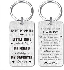to My Daughter Gifts from Dad I Love My Daughter Keychain Sweet Gift Ideas fo...
