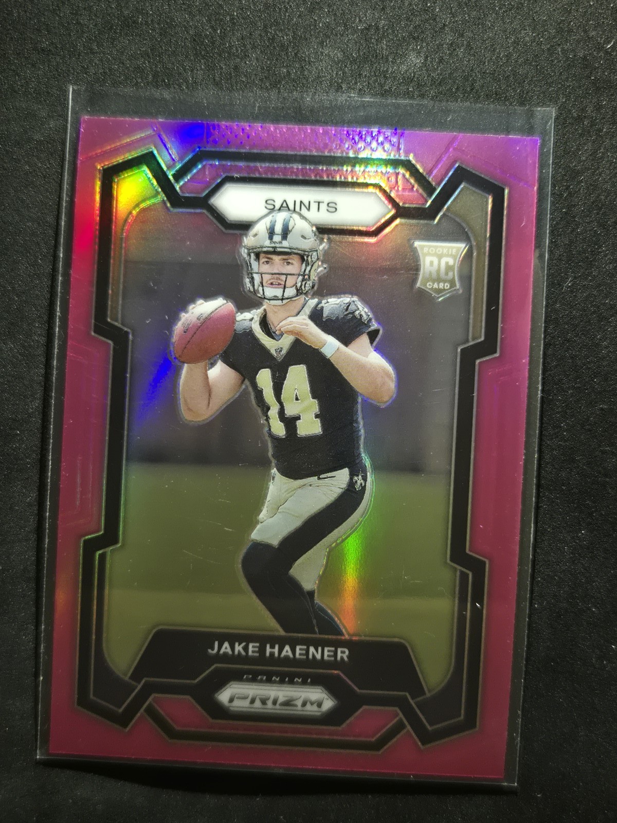 2023 Panini Prizm #374 Jake Haener Pink