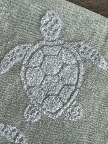 CARO Home 100% Baumwolle Badetuch Meeresschaum Grün Schildkröten Maritim Ozean NEU! - Bild 11 von 14