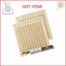 Asweets 2 in 1 Wooden Montessori Multiplication Addition Board Game Montessori T
