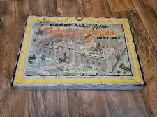 Vtg 60s Marx Carry All Action Fighting Knights Playset Castle Toys 4635 Tin