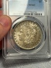 (#103041) Morgan Dollar: 1889 PCGS MS 62  Great toning faint blues  (see video!) — photo 2