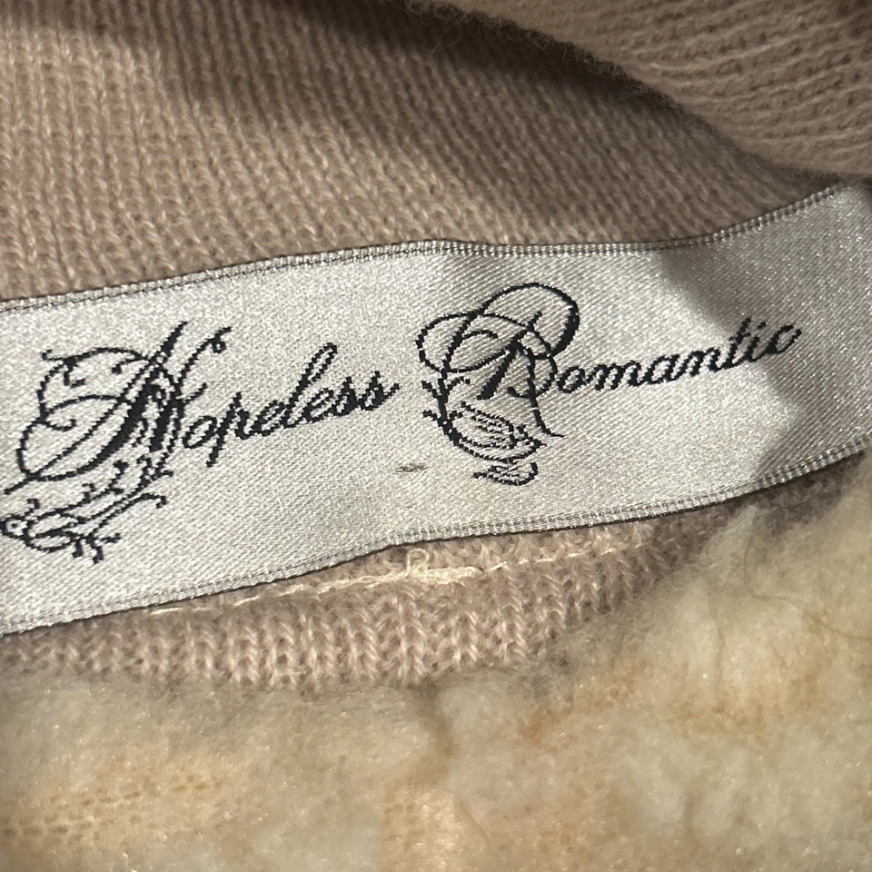 Chapéu de Natal Hopeless romântico vermelho esmagado veludo Natal Papai Noel com acabamento em lã de cordeiro - Imagem 3 de 4