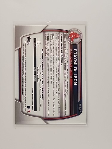 Fraymi De Leon -2023 Bowman Chrome Prospects #BCP-97 (RC) - Picture 2 of 2