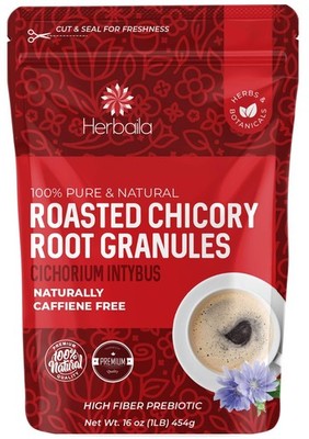 Herbaila Chicory Root Roasted Granules, 1 Pound, 1 Pound (Pack of 1)