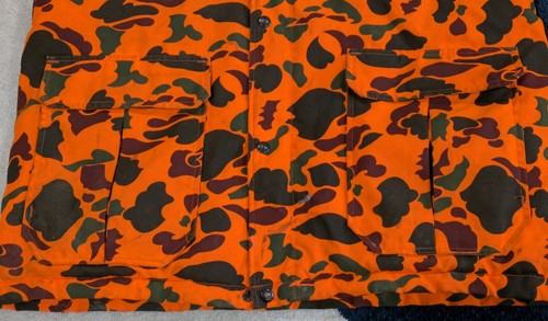 Vintage Woolrich Orange Camo Jacket Hunting Made In USA Insulated Blaze Medium - Picture 4 of 10