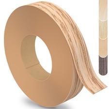 Red Oak Edge Banding, 1/2 Inch x 10ft Roll of Real Wood Veneer Tape, Pre-glue...