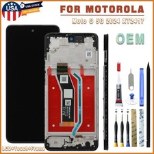 OEM LCD Display Touch Screen Digitizer Frame For Motorola Moto G 5G 2024 XT2417