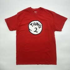 Thing 2 Shirt Adult M Medium Red Dr Seuss Cartoon Graphic Tee