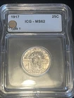 SASA 1917 Type 1 Standing Liberty Quarter ICG Ms62
