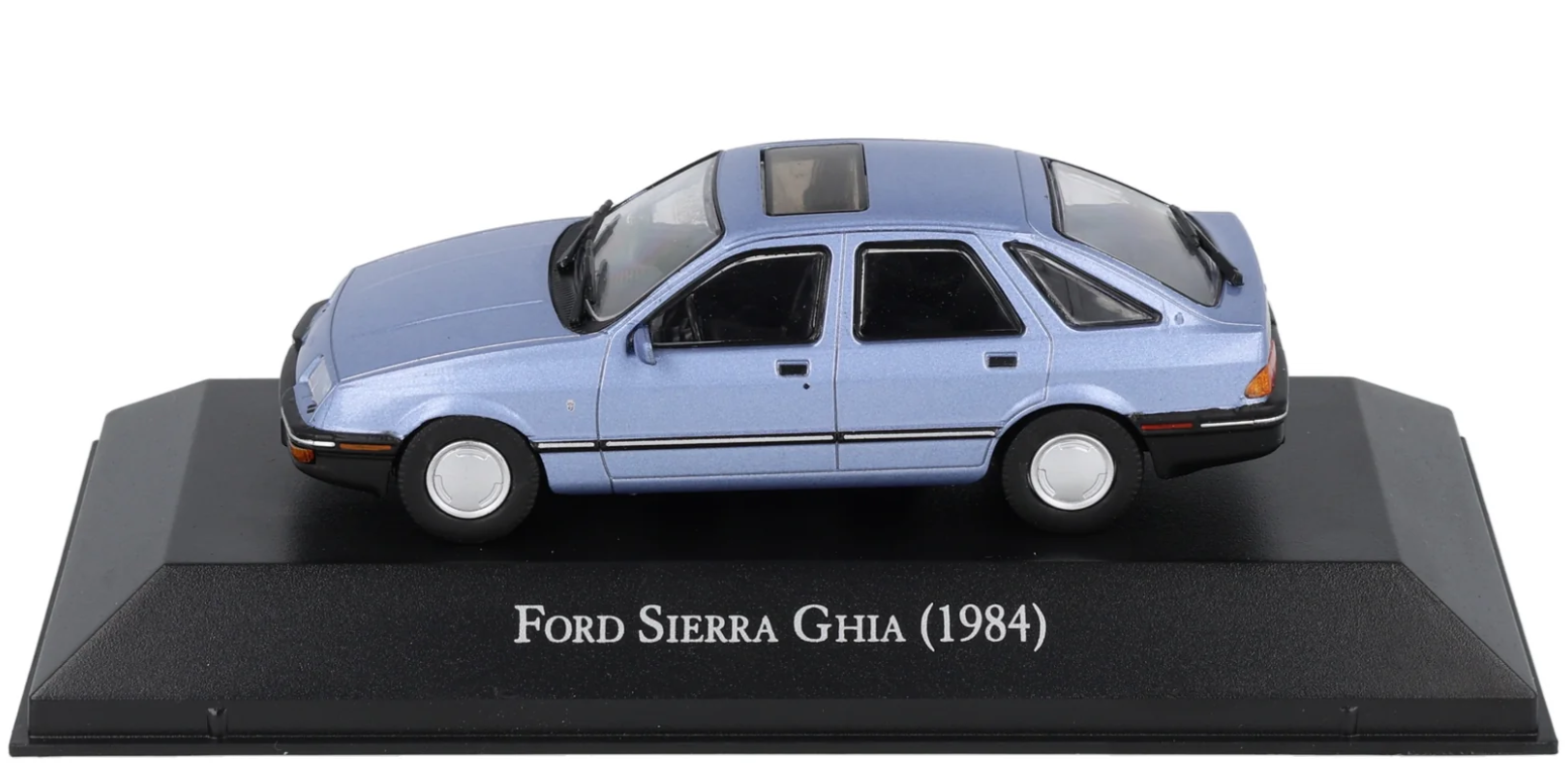 Ford Sierra Ghia (1984) Argentina Car Model Toy Blue Diecast Salvat 1:43 Scale