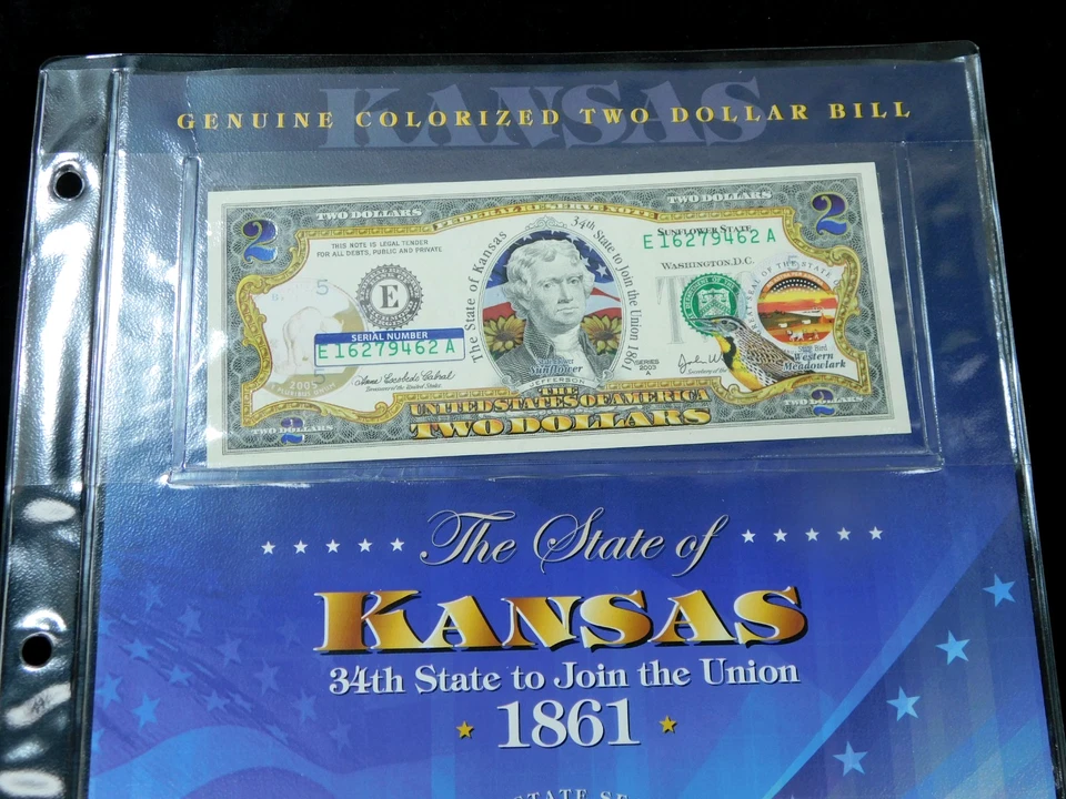 Lot of 9x 2003 $2 Colorized Federal Reserve Notes - UNC - Image 4 of 4