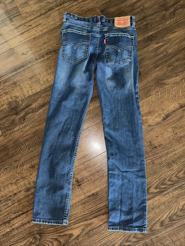 Levi's 510 Super Skinny Jeans Washed Blue Stretch Denim Boys Size 14 (27x29) - Picture 6 of 7